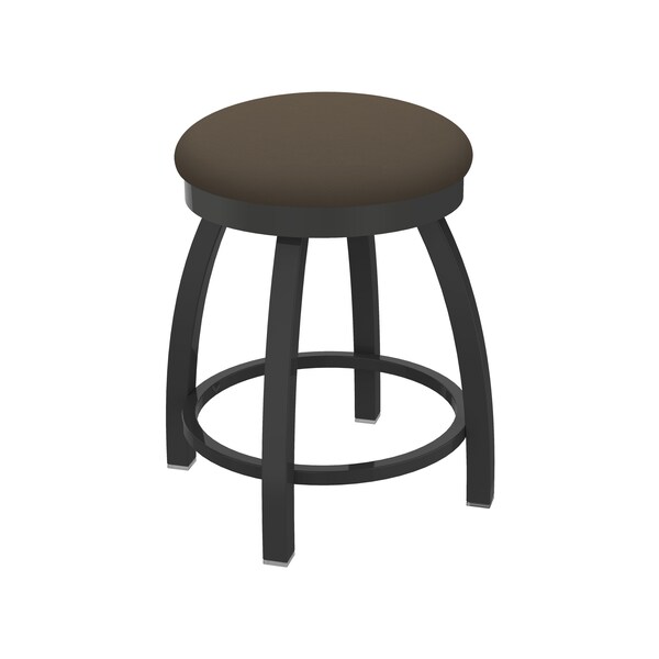 18" Swivel Vanity Stool, Pewter Finish, Canter Earth Seat